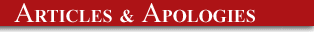 Articles & Apologies