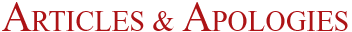 ARTICLES and APOLOGIES